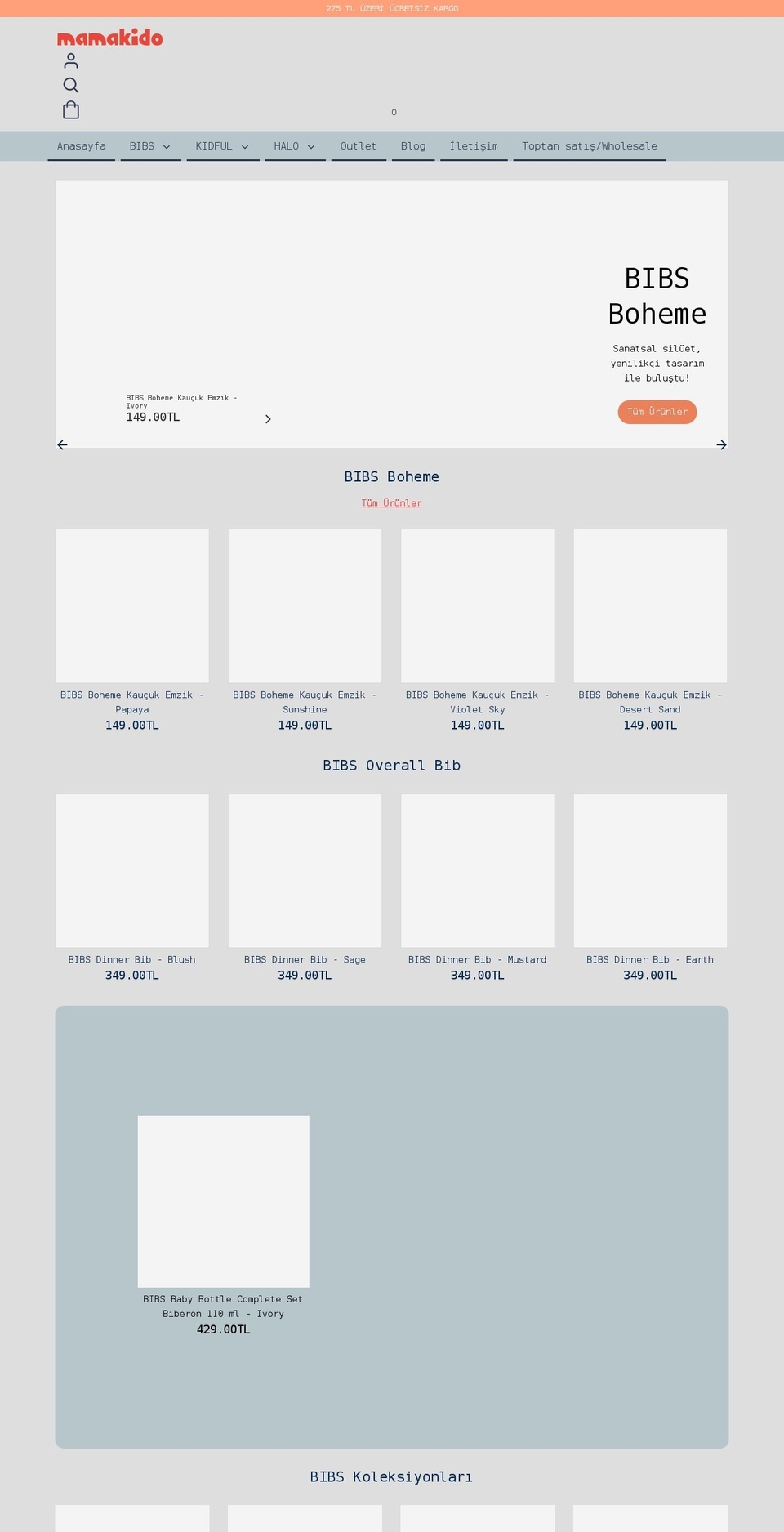 mamakido.com shopify website screenshot