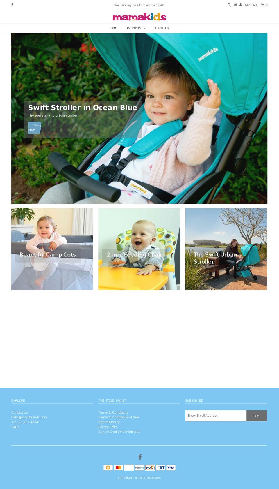 mamakids.co.za shopify website screenshot