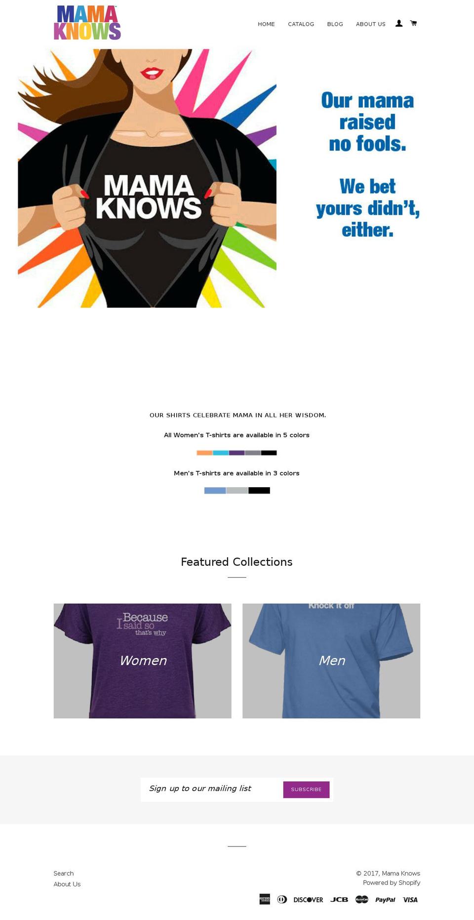 mamaknows.com shopify website screenshot
