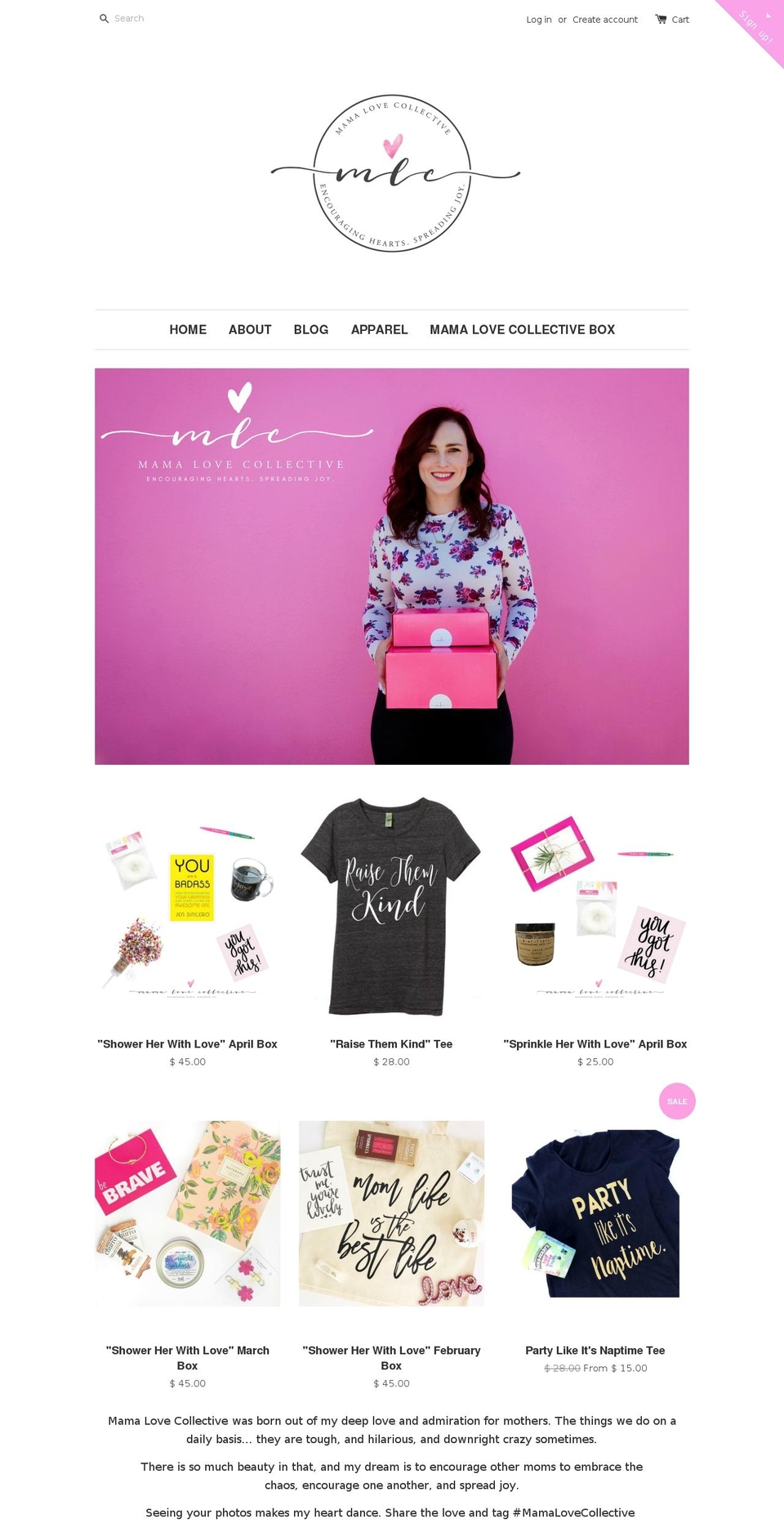 mamalovecollective.com shopify website screenshot