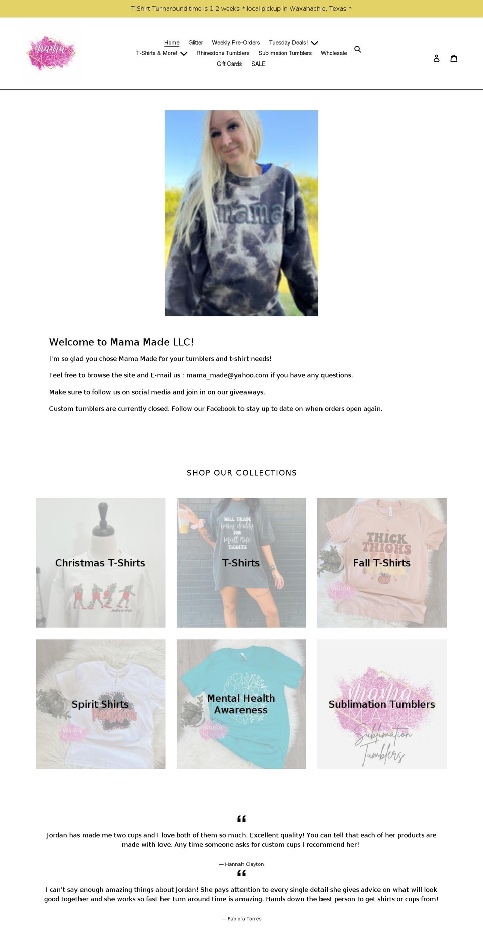 mamamadellc.com shopify website screenshot