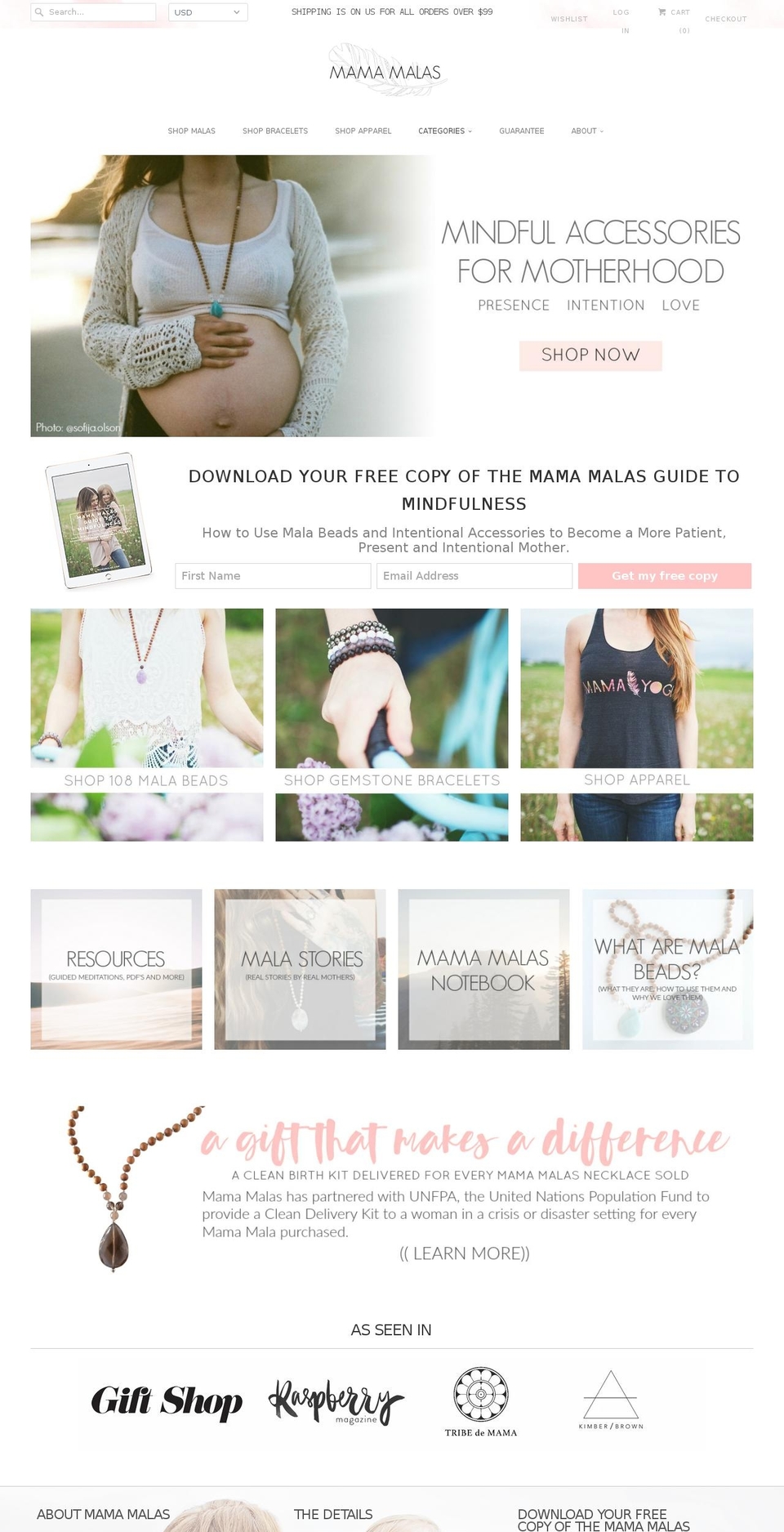 mamamalas.com shopify website screenshot