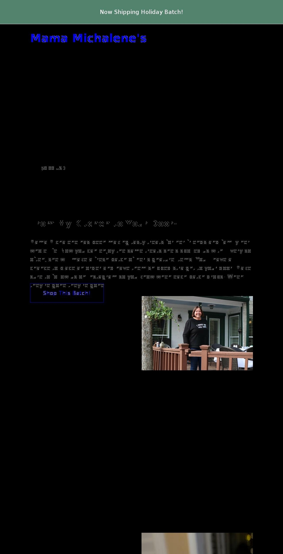 mamamichalenes.com shopify website screenshot