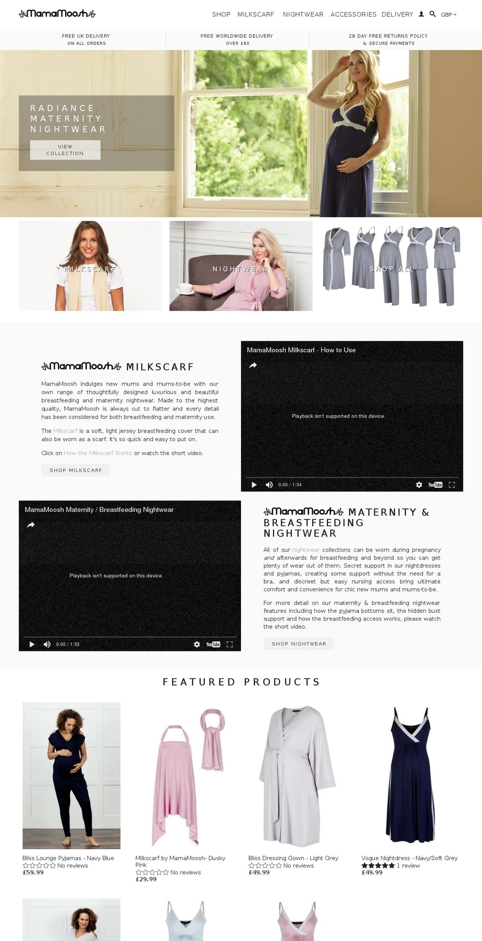 mamamoosh.com shopify website screenshot