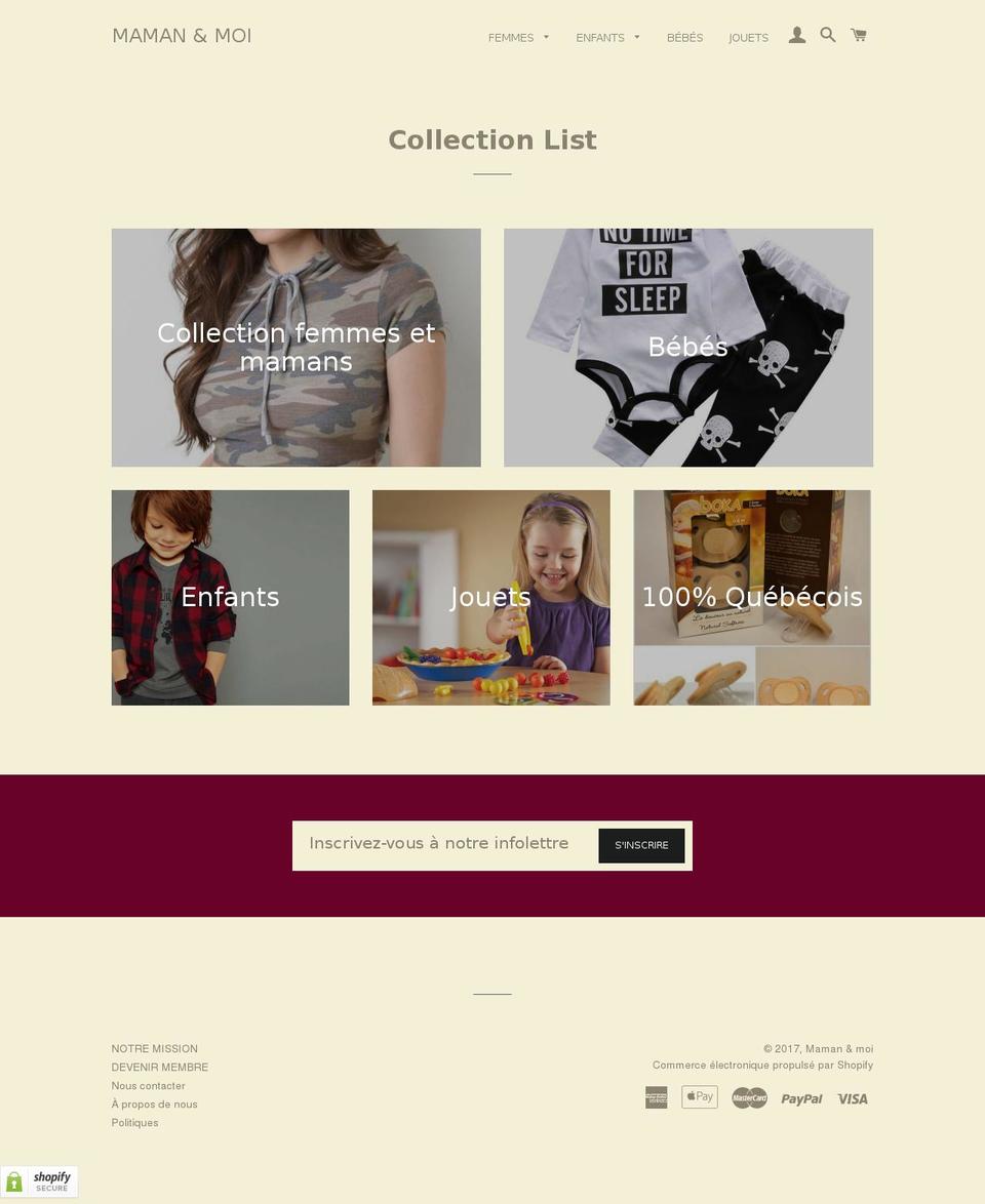 mamanetmoi.org shopify website screenshot