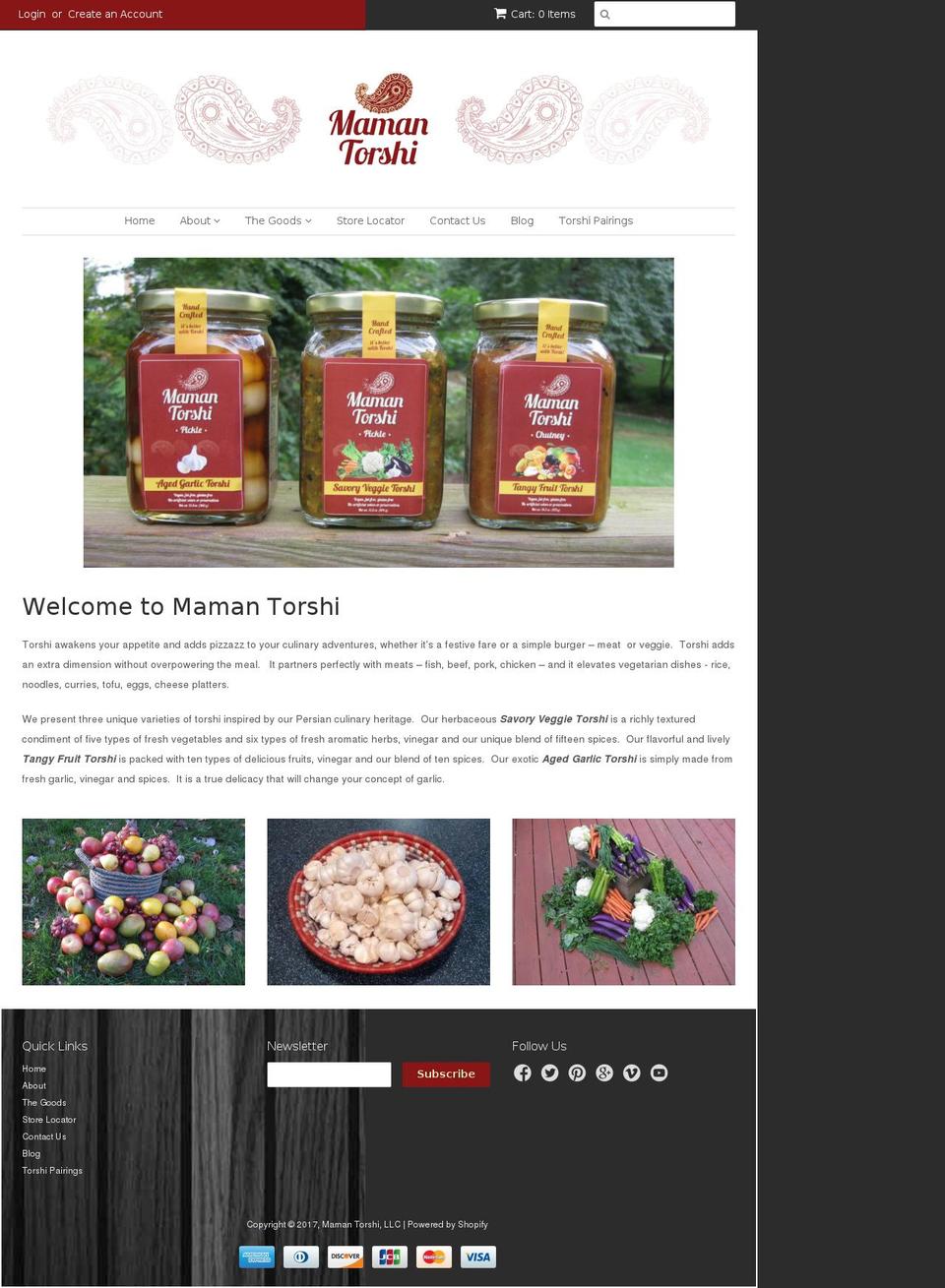 mamantorshi.net shopify website screenshot