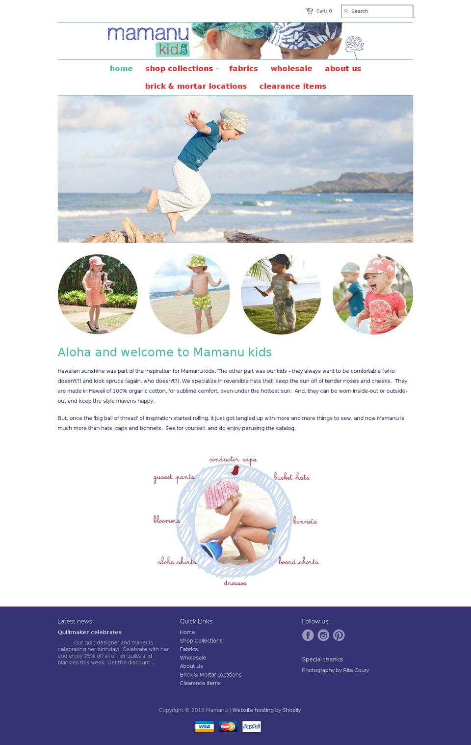 mamanukids.com — Shopify storefront screenshot