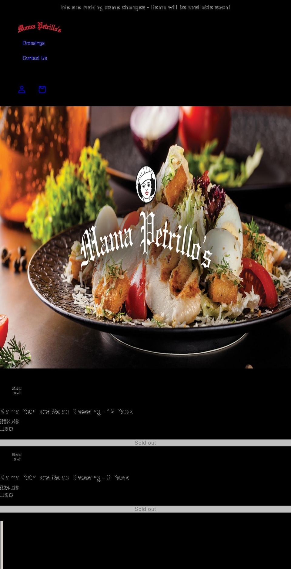 mamapetrillos.com shopify website screenshot