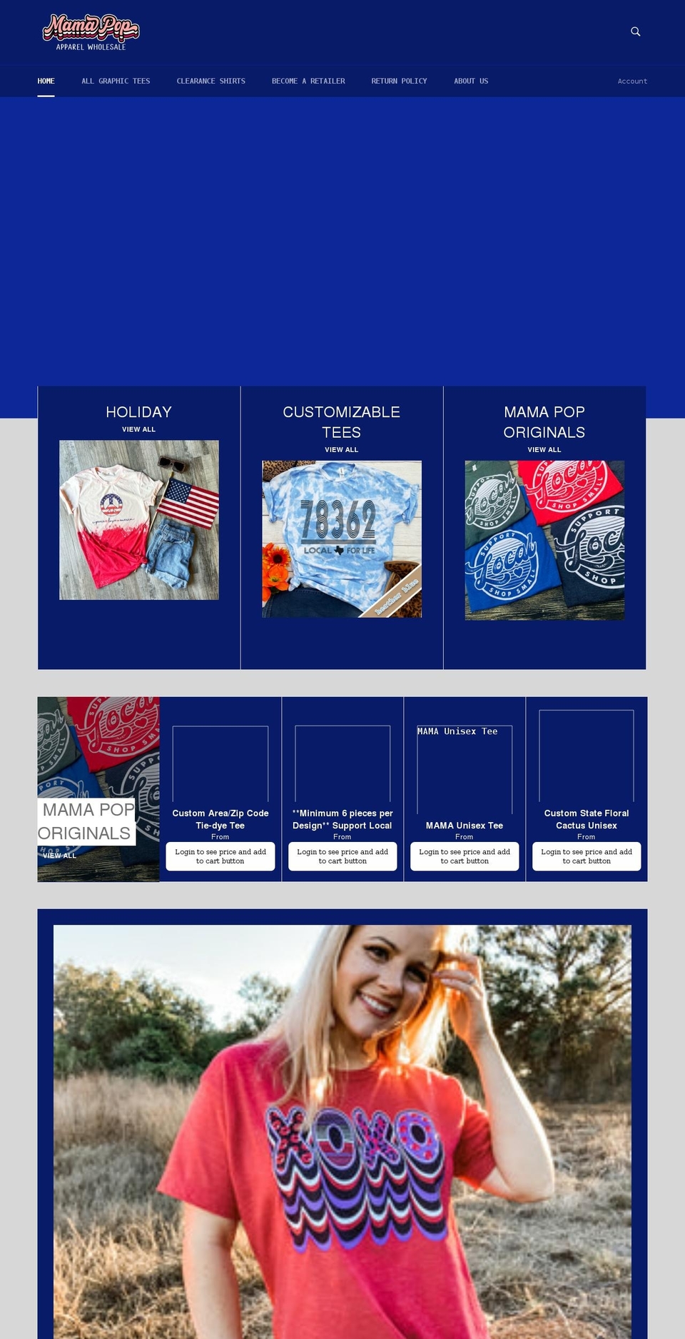 mamapopapparel.com shopify website screenshot