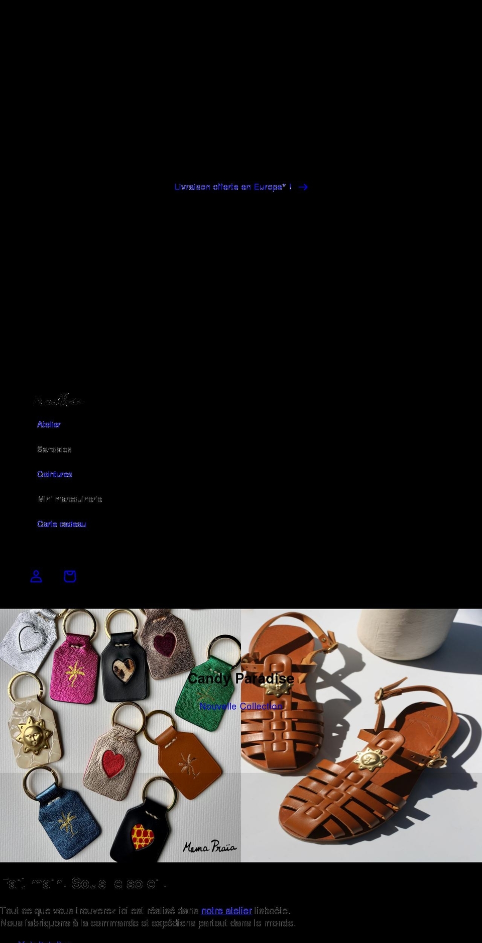mamapraia.com — Shopify storefront screenshot