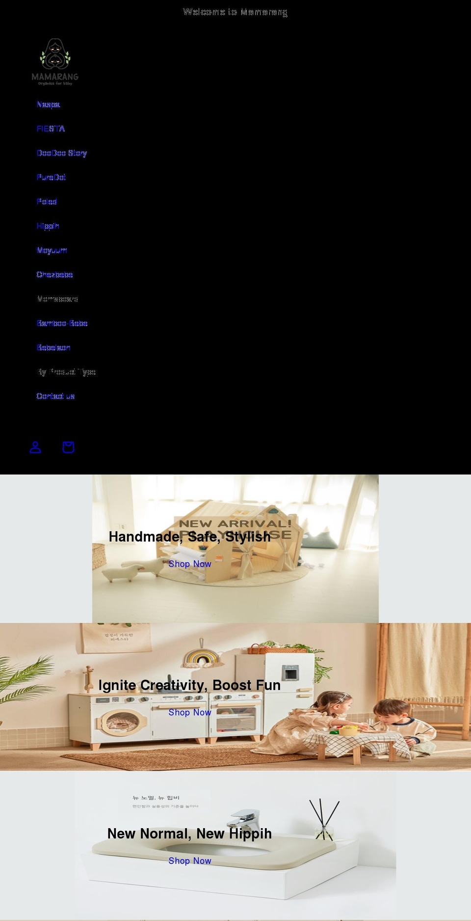 mamarang.com shopify website screenshot