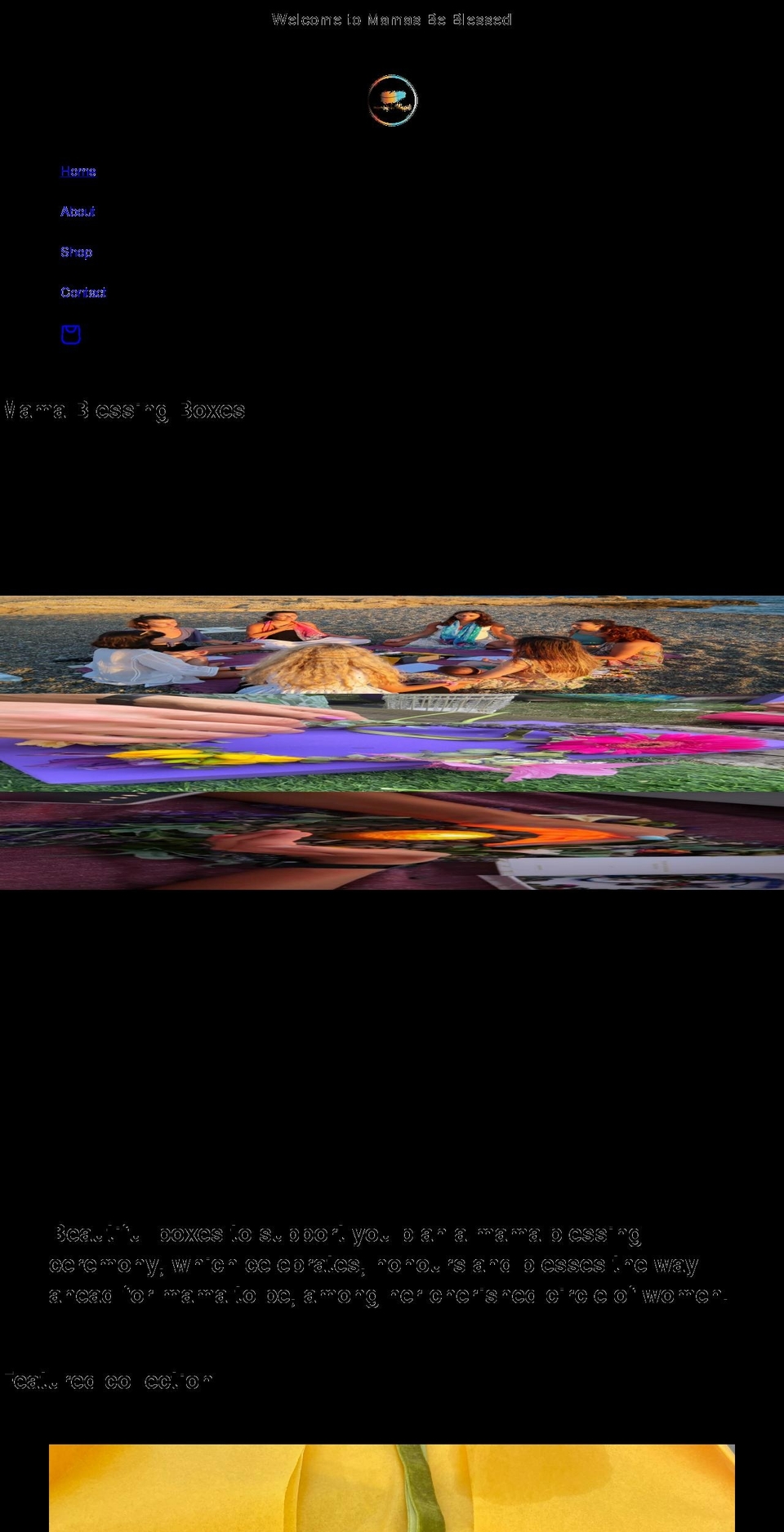 mamasbeblessed.com shopify website screenshot