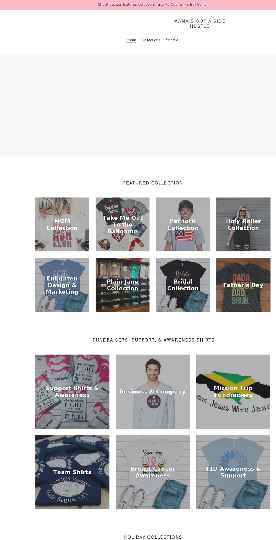 mamasgotasidehustleshop.com shopify website screenshot