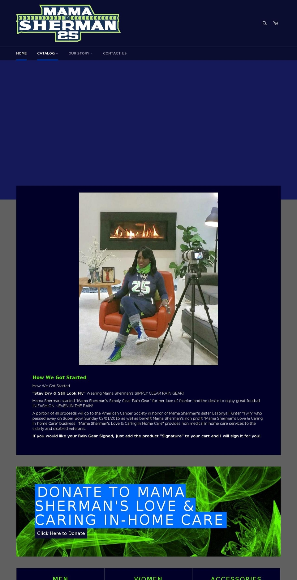 mamasherman25apparel.com shopify website screenshot