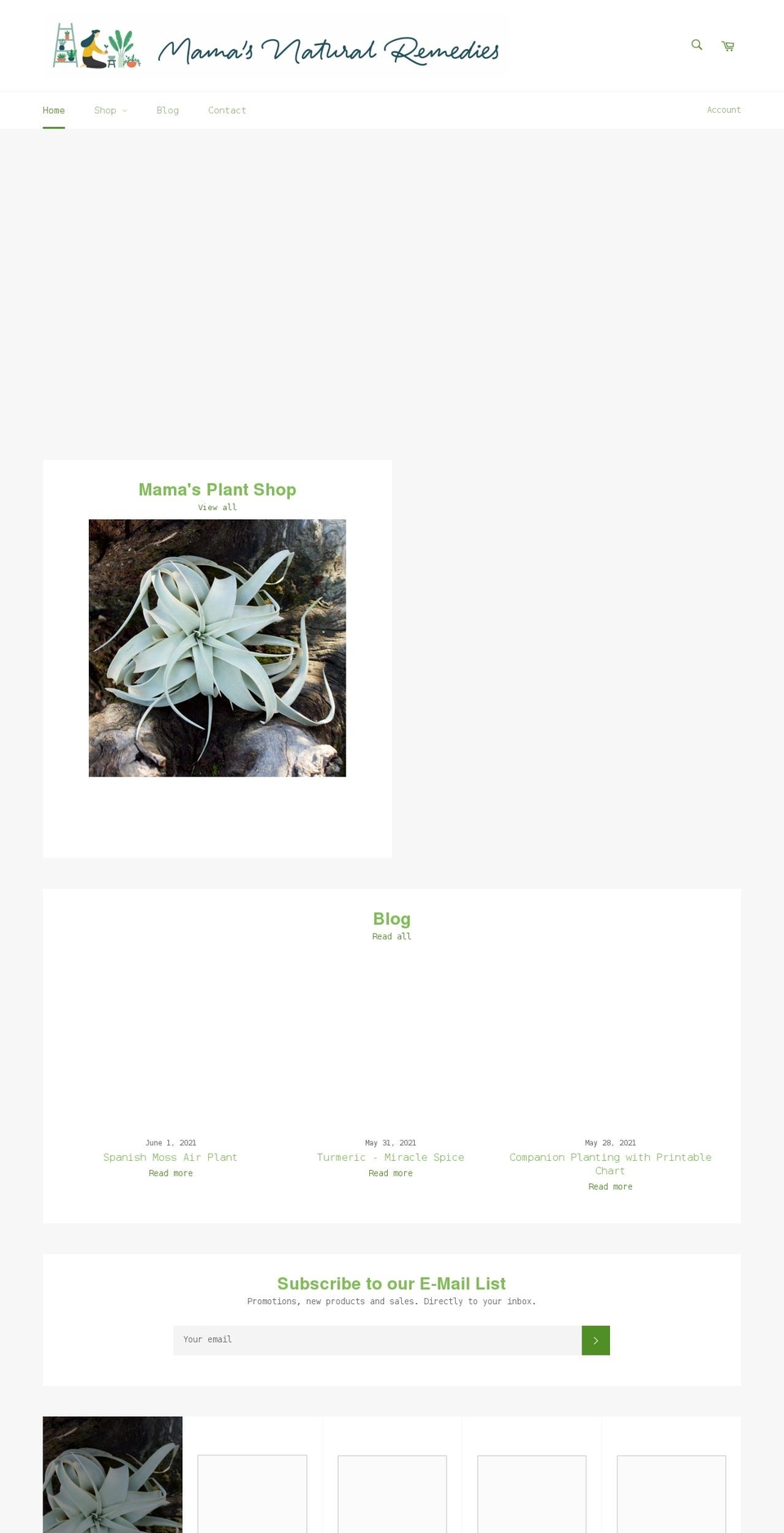 mamasnaturalremedies.com shopify website screenshot