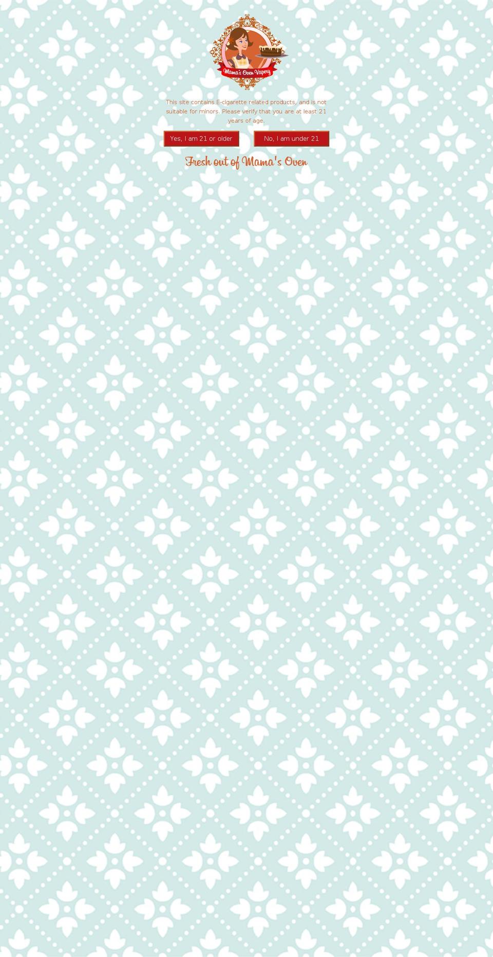 mamasovenvapery.com shopify website screenshot
