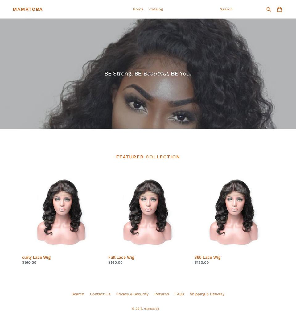 mamatoba.com — Shopify storefront screenshot