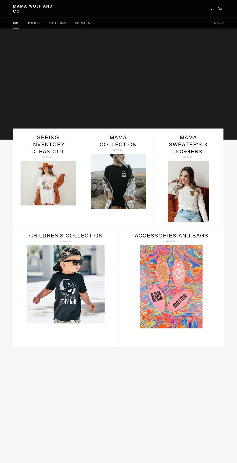 mamawolfandco.com shopify website screenshot