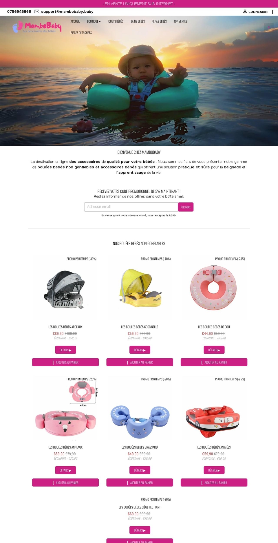 mambobaby.baby shopify website screenshot