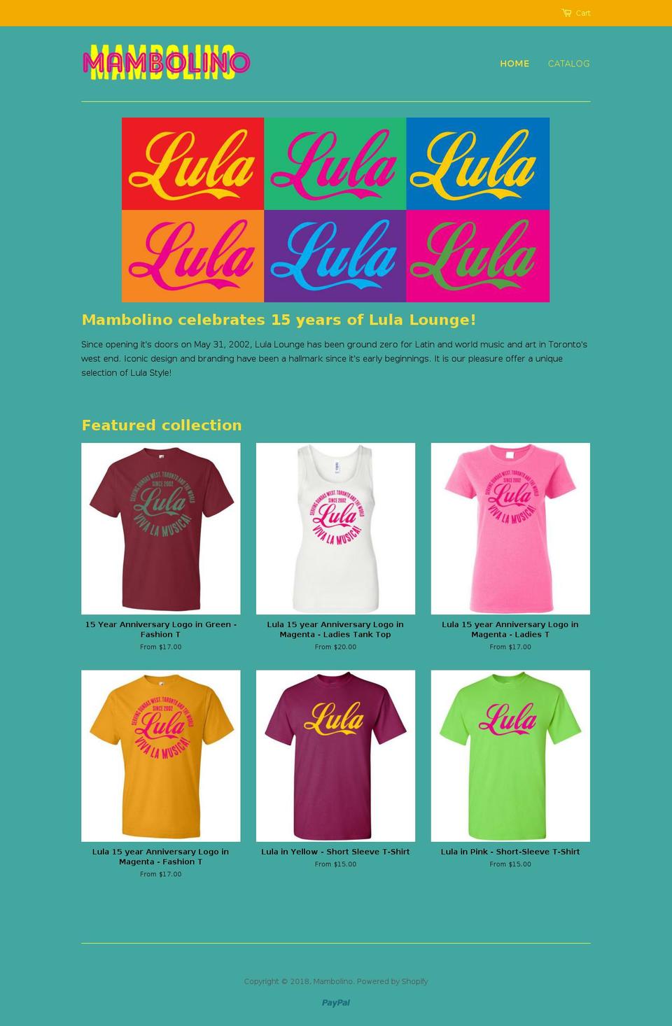 mambolino.com — Shopify storefront screenshot