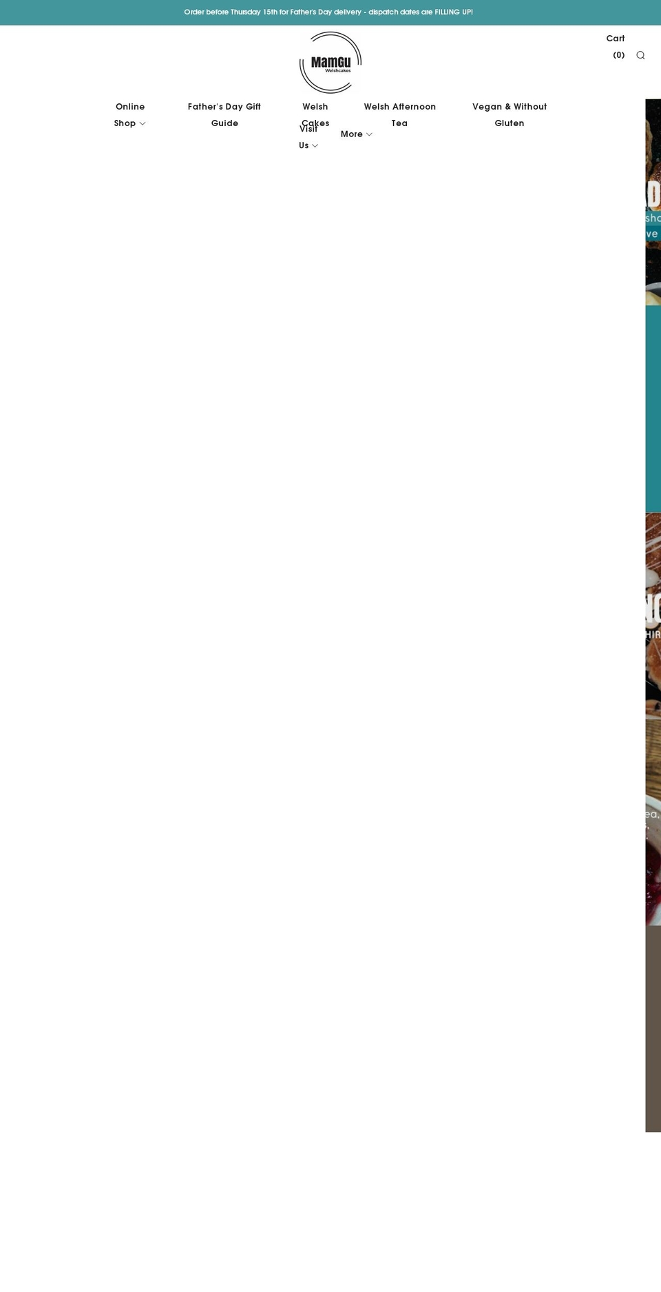 mamguwelshcakes.com shopify website screenshot