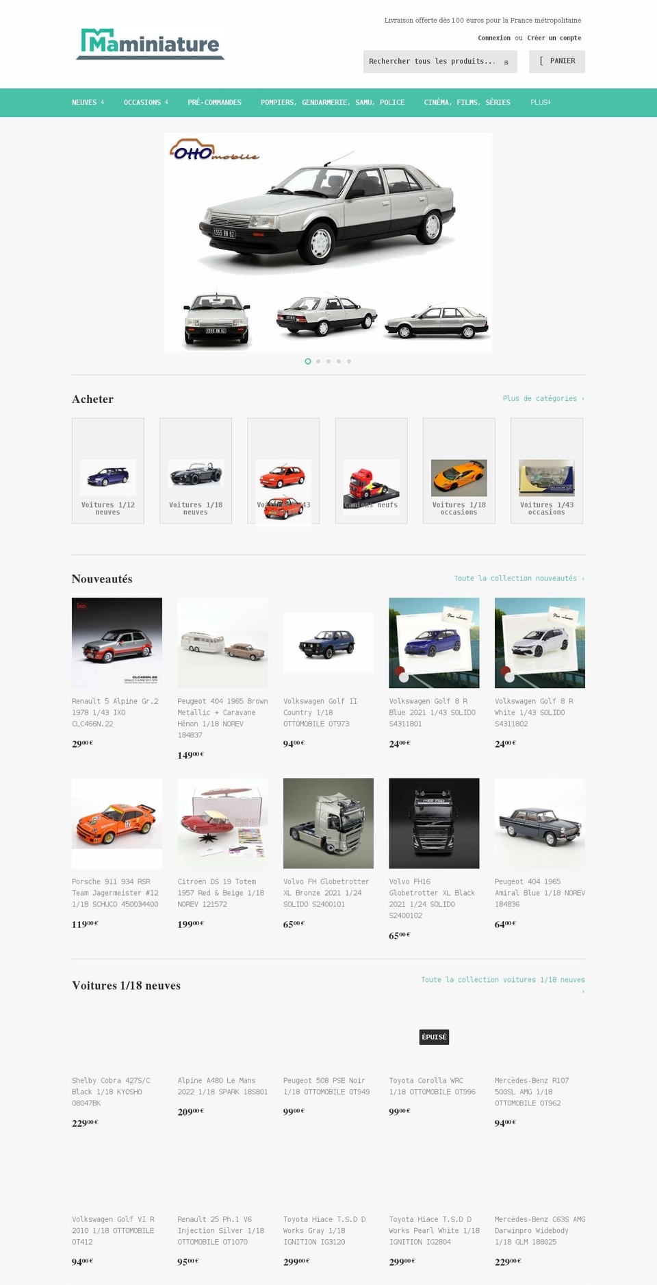 maminiature.com — Shopify storefront screenshot