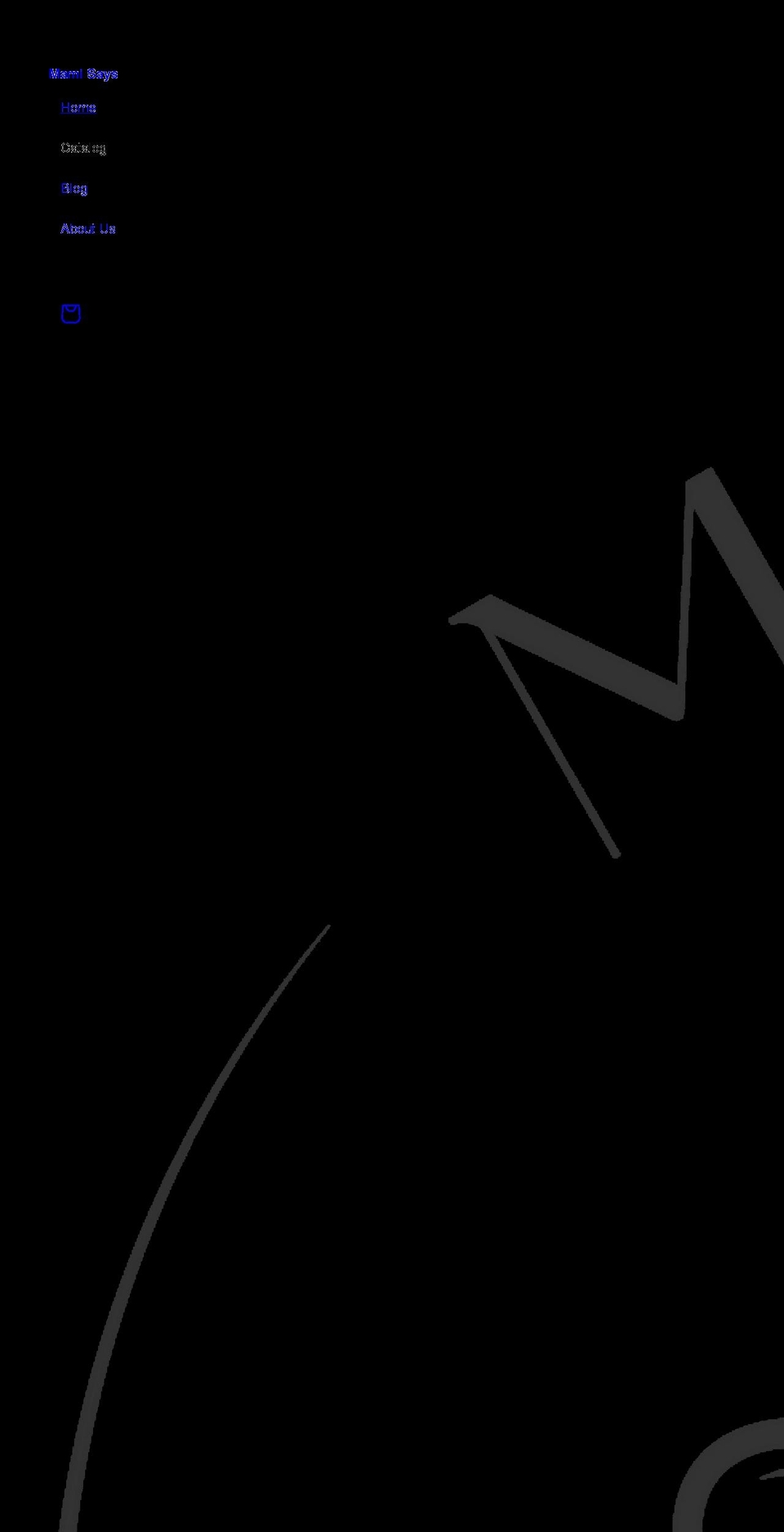 mamisays.com shopify website screenshot