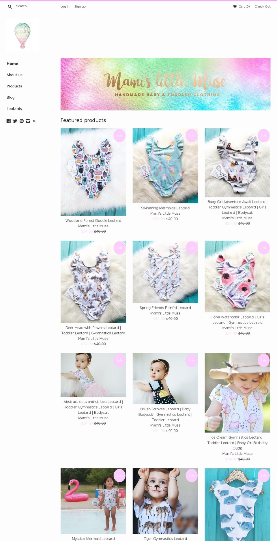 mamislittlemuse.com shopify website screenshot