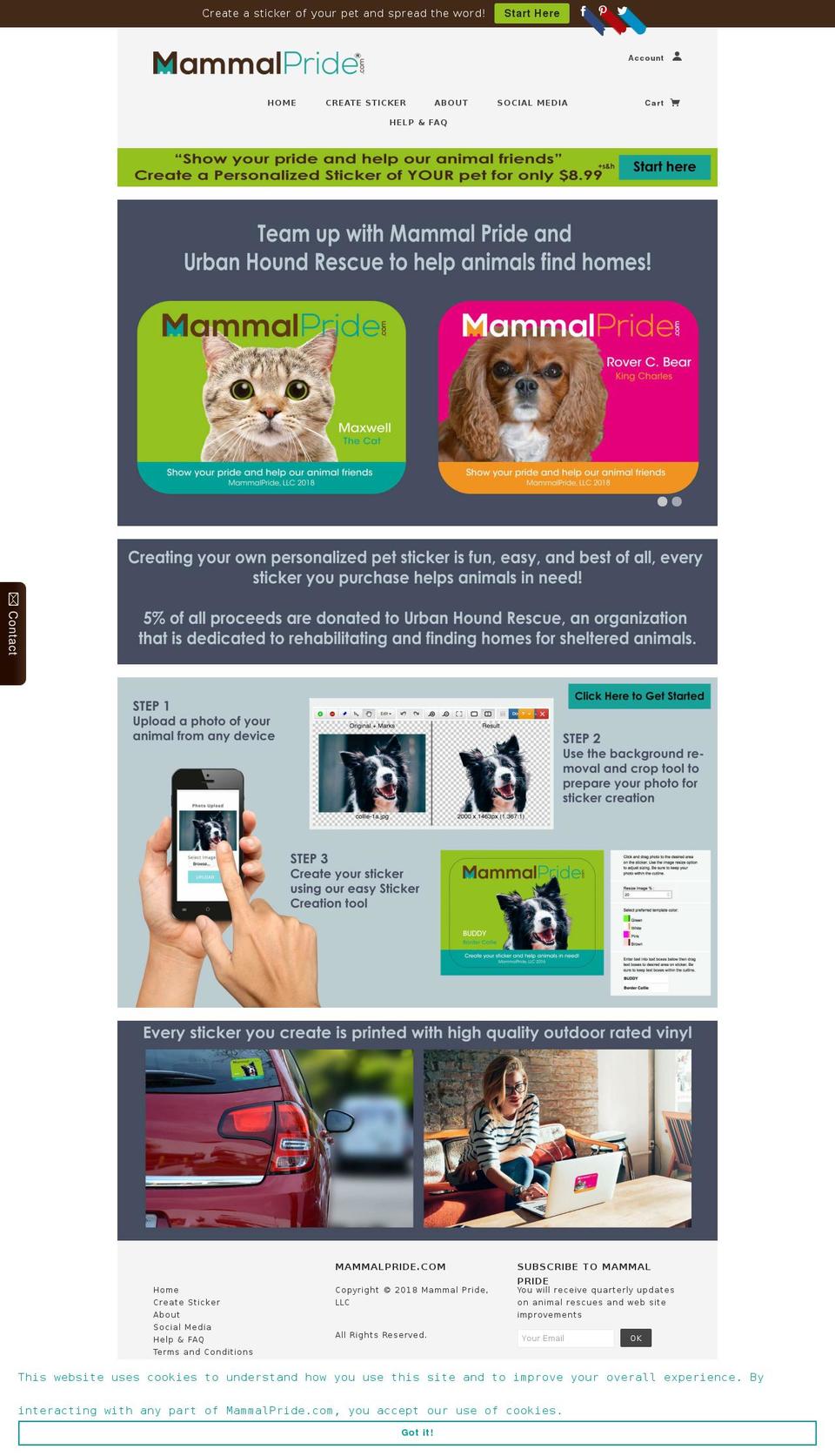 mammalpride.com — Shopify storefront screenshot
