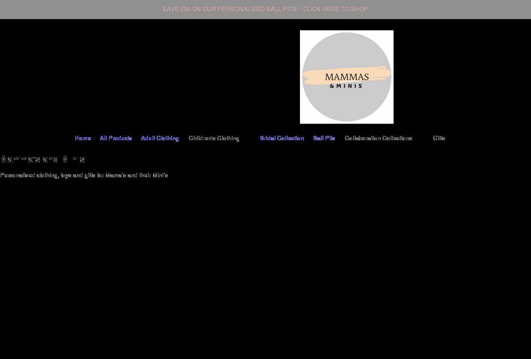 mammasandminis.com shopify website screenshot