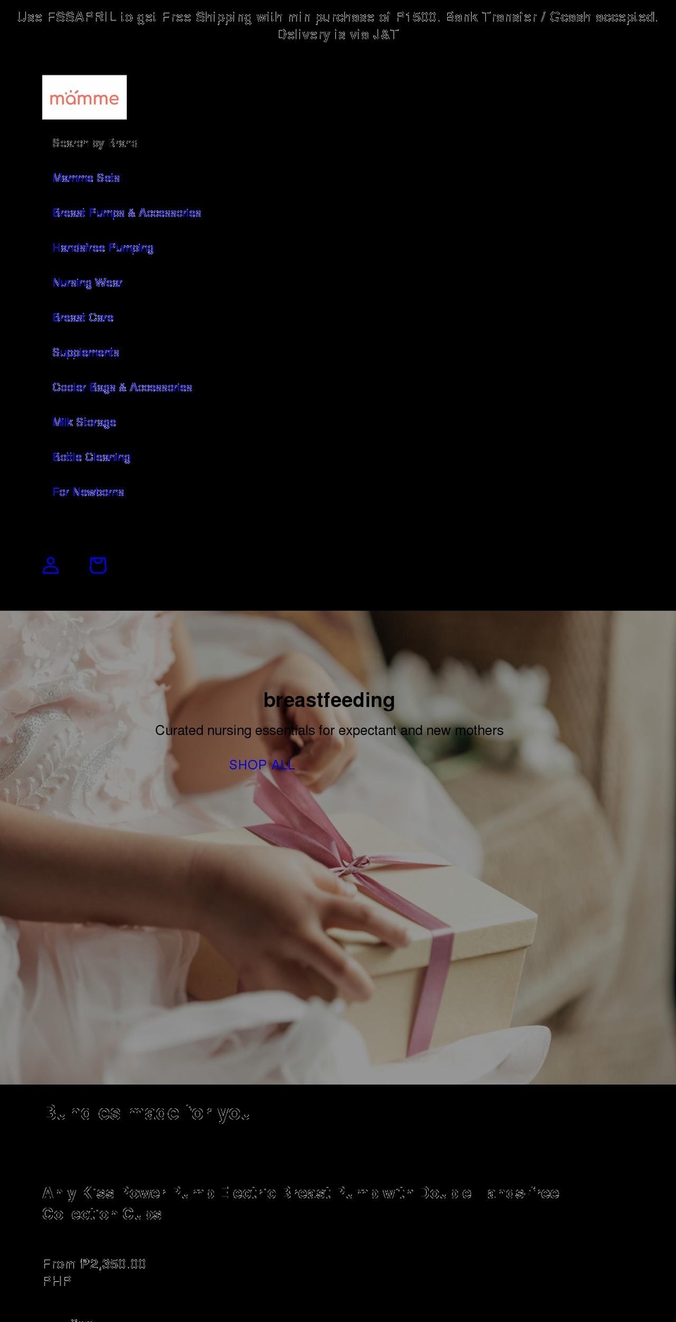 mammelifestyle.com shopify website screenshot