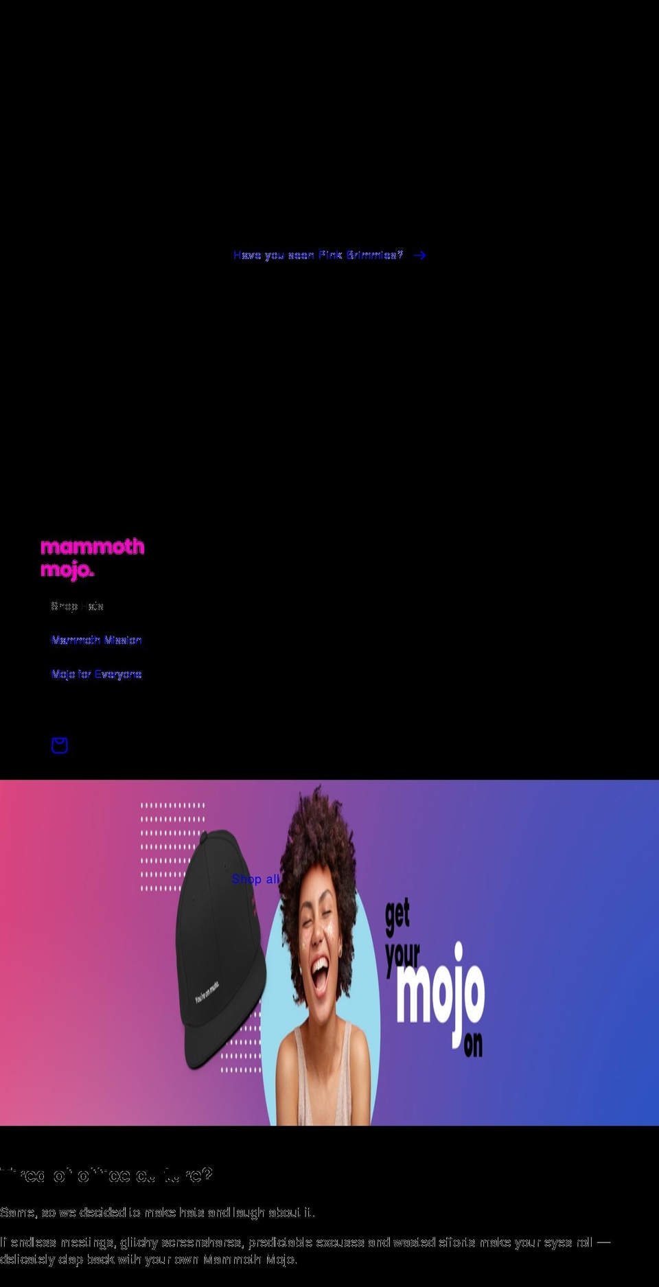 mammothmojo.com shopify website screenshot