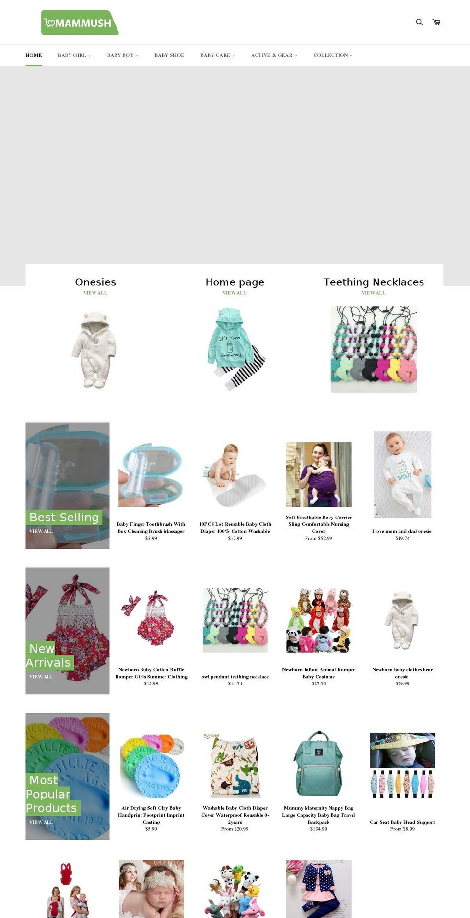 mammush.com — Shopify storefront screenshot