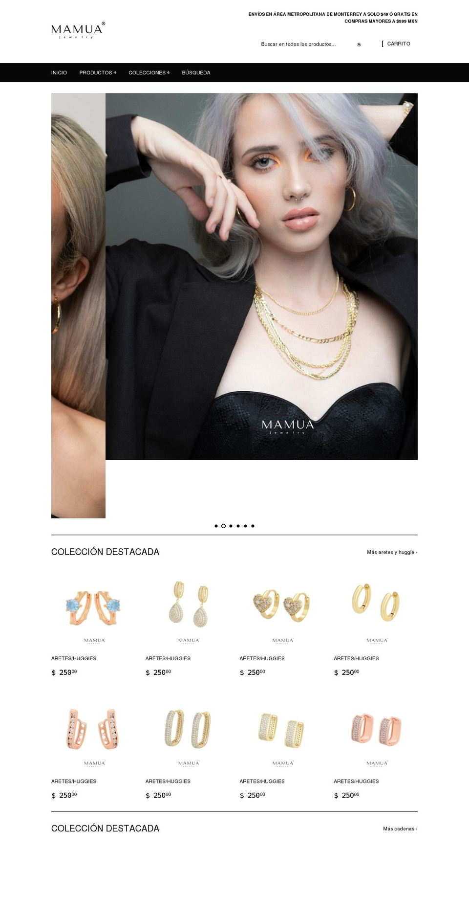 mamuajewelry.com shopify website screenshot