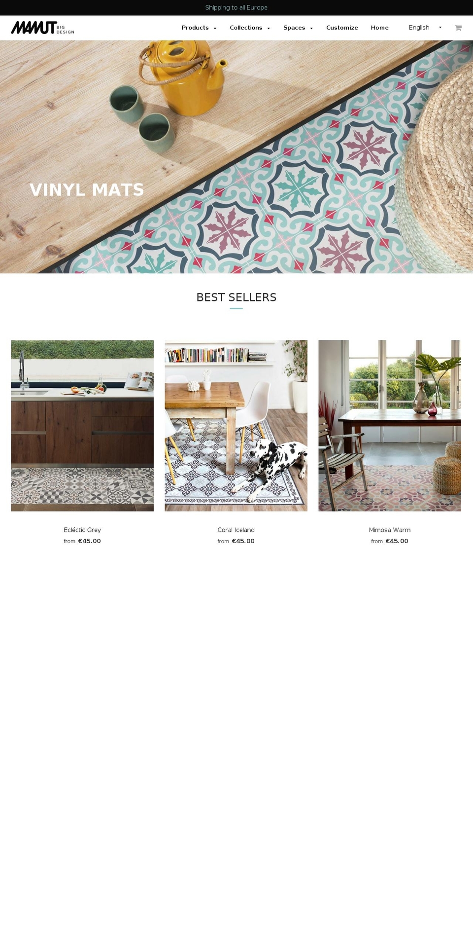 mamutbigdesign.com — Shopify storefront screenshot