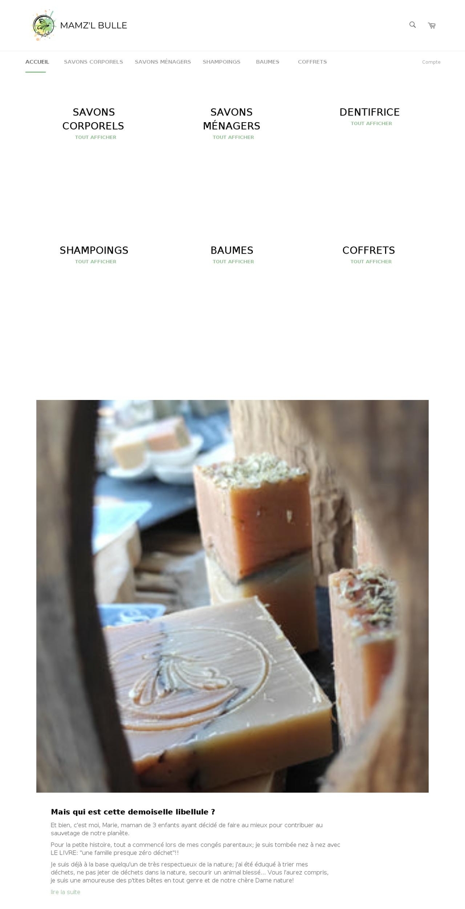 mamzelle-bulle.fr shopify website screenshot