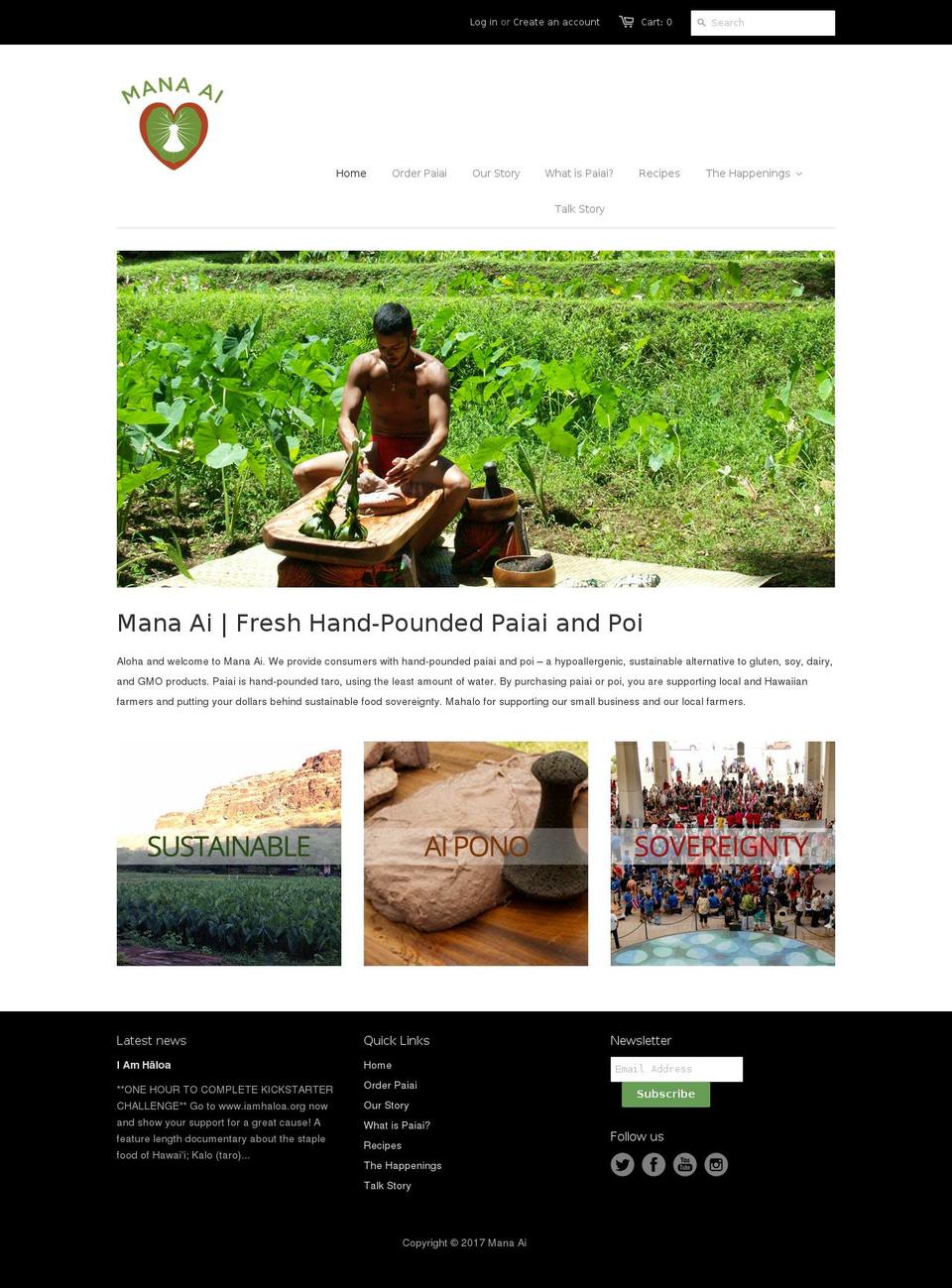 manaai.com shopify website screenshot