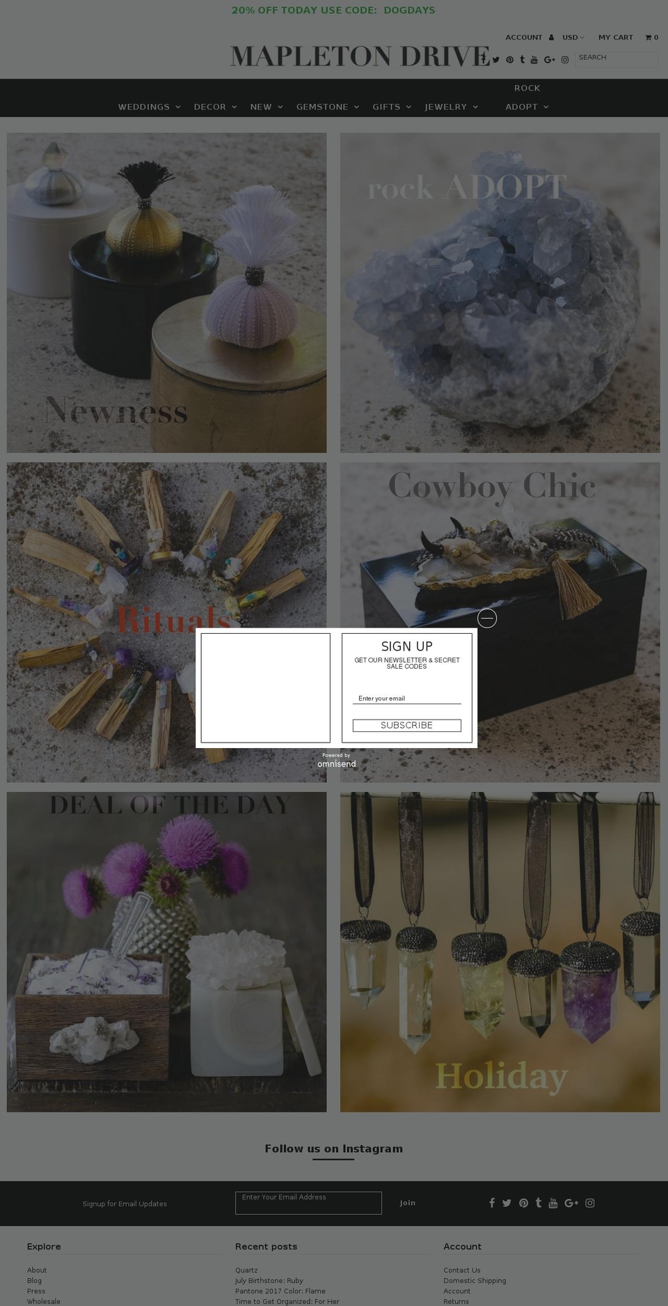 manadweller.com — Shopify storefront screenshot