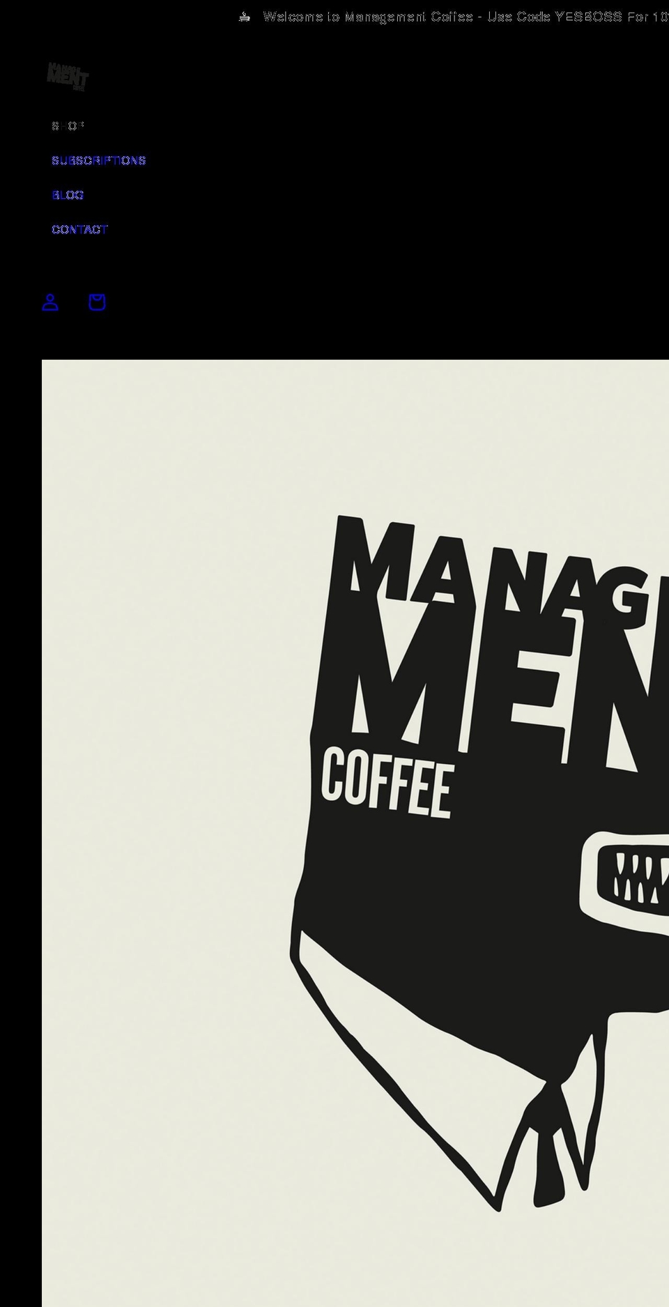 managementcoffee.com shopify website screenshot