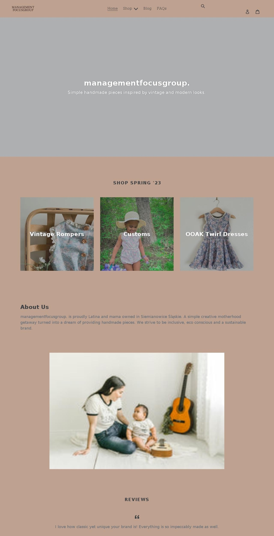 managementfocusgroup.com shopify website screenshot
