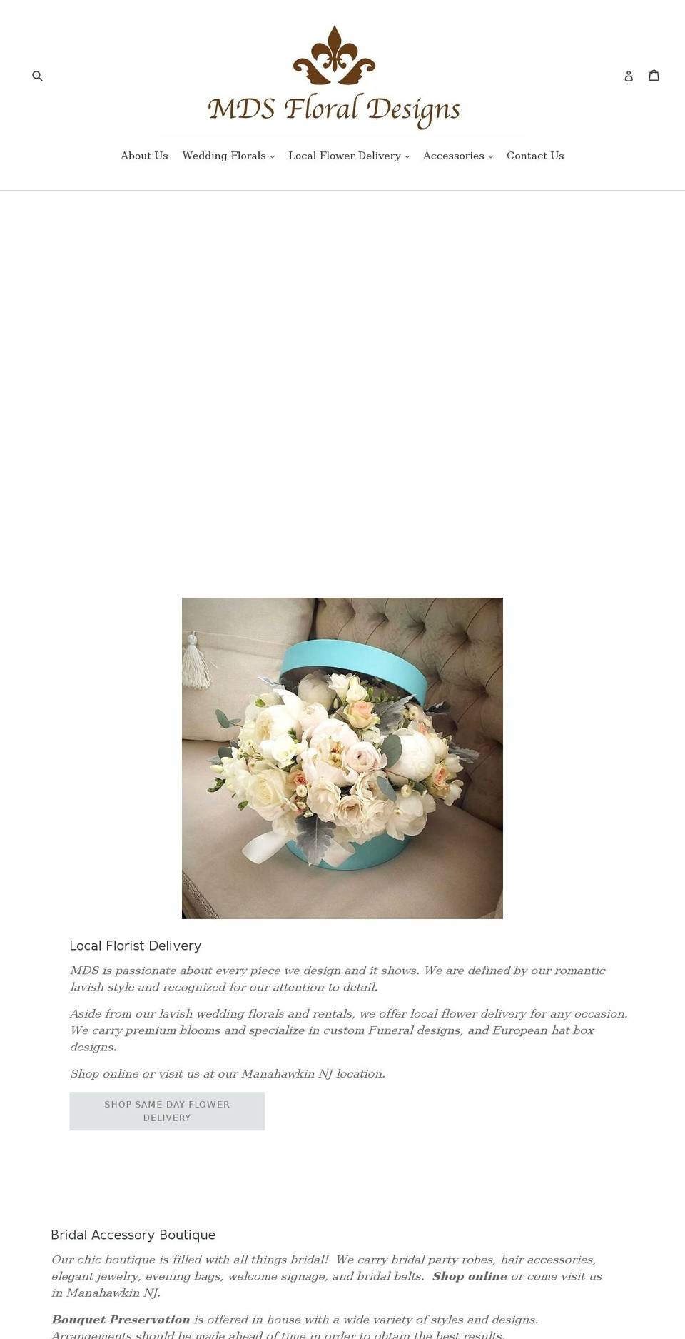manahawkinflorist.com — Shopify storefront screenshot