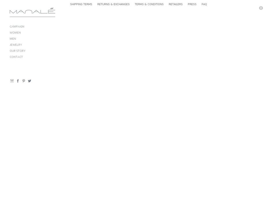 manaledesigns.com — Shopify storefront screenshot