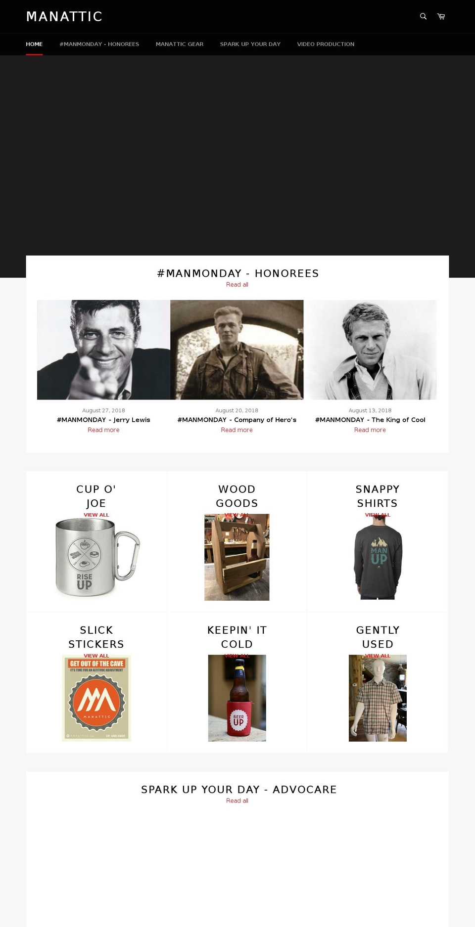 manattic.com — Shopify storefront screenshot