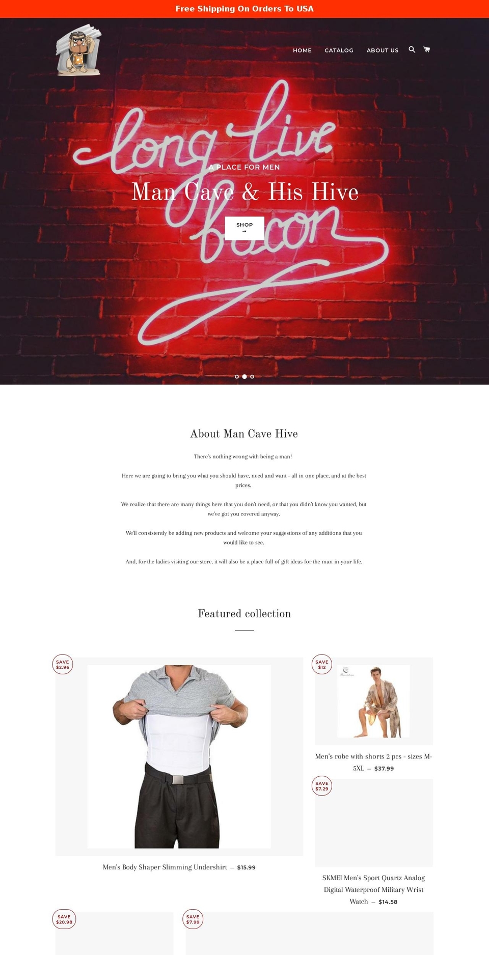 mancavehive.com — Shopify storefront screenshot