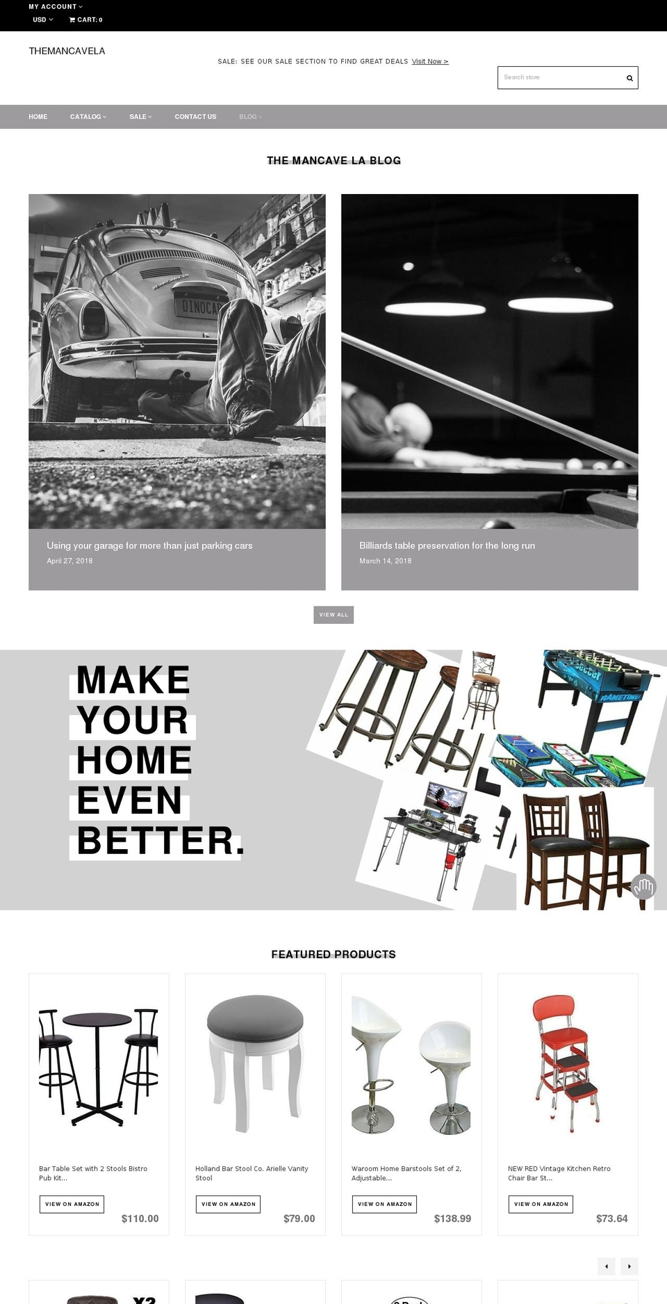 mancavela.com — Shopify storefront screenshot