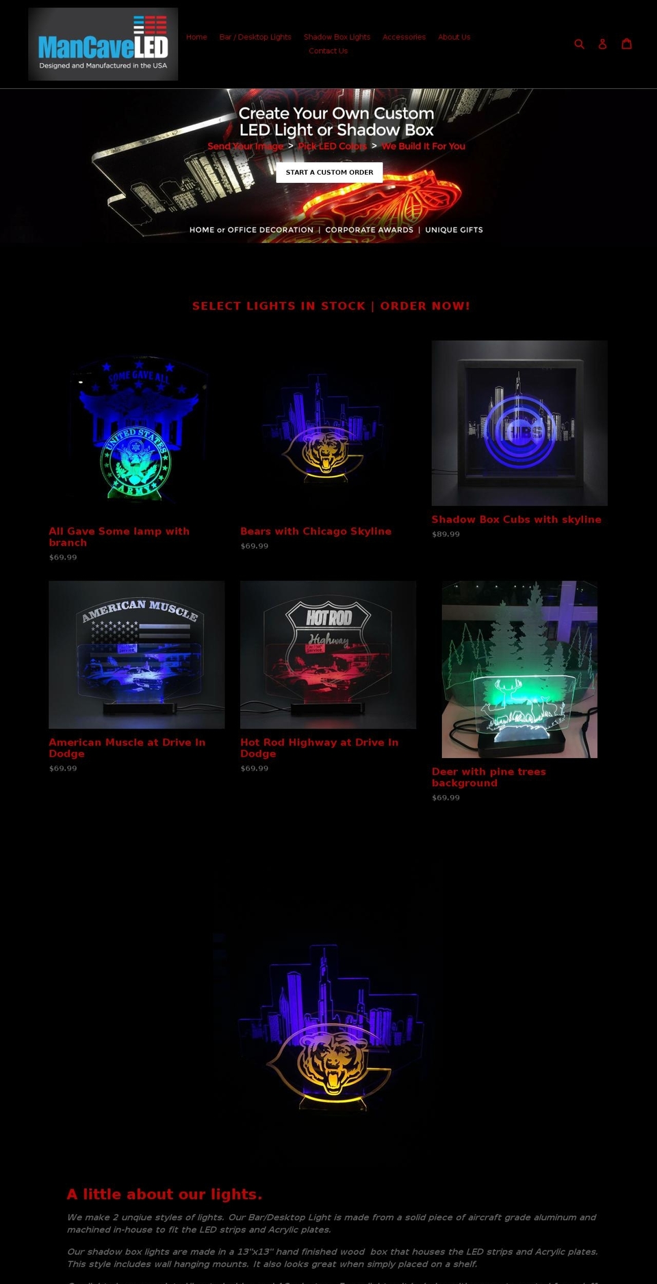 mancaveled.com — Shopify storefront screenshot