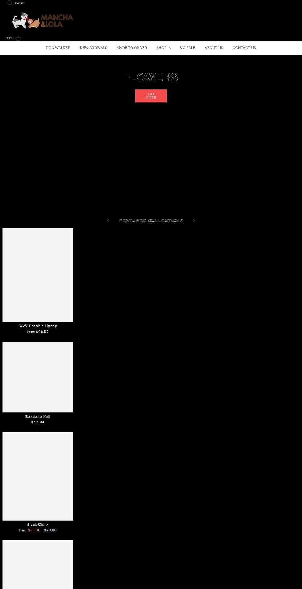 manchaandlola.com shopify website screenshot