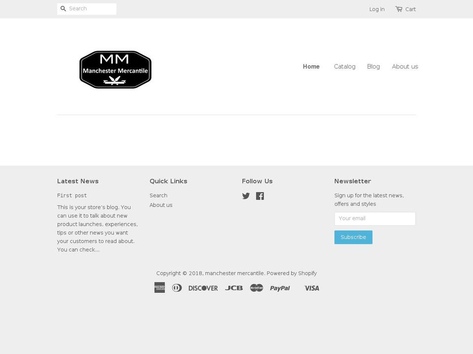 manchestermercantile.com — Shopify storefront screenshot
