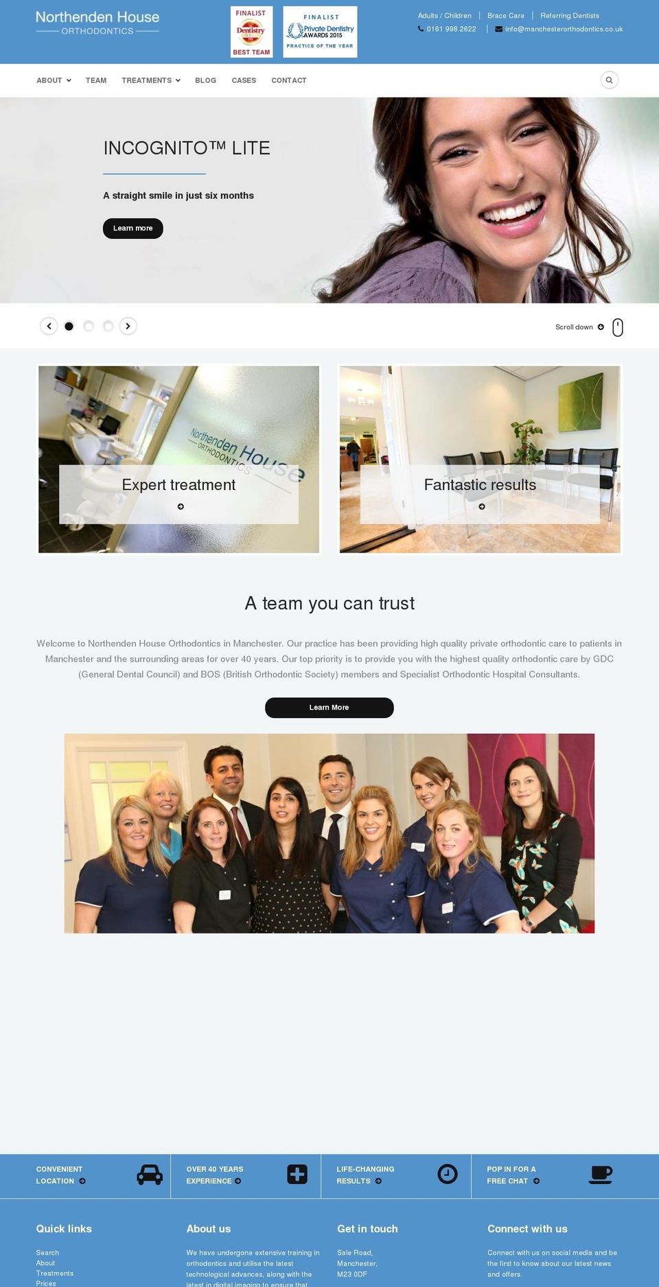 manchesterorthodontics.co.uk shopify website screenshot