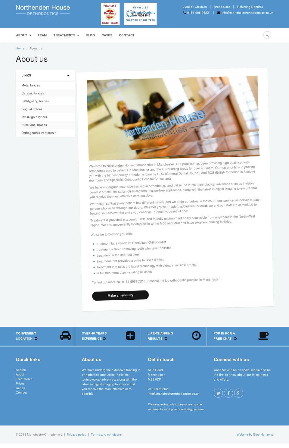 manchesterorthodontist.com — Shopify storefront screenshot